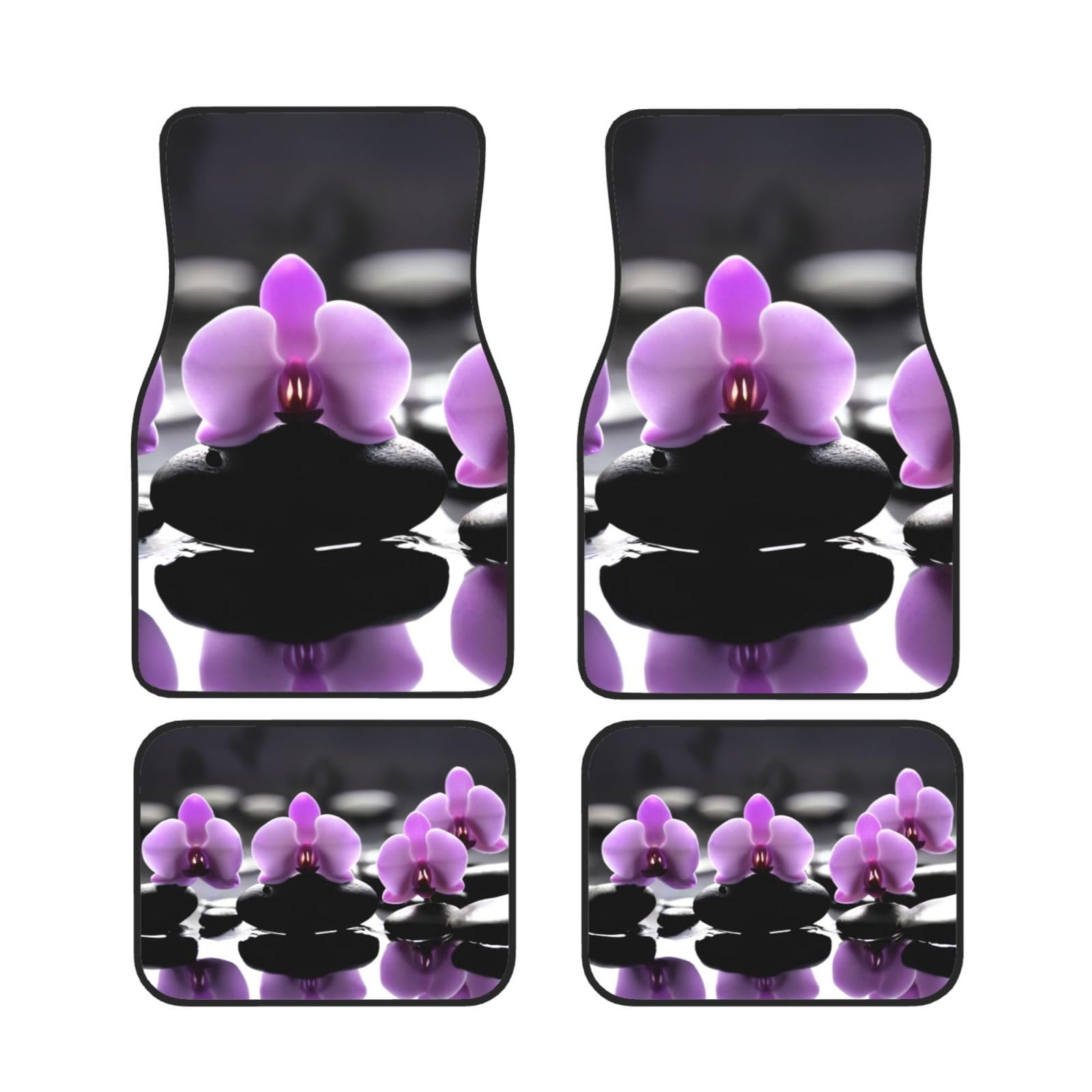 Flowers In Spa Auto Fußmatten Set von 4 Stück, Universal Automotive Front Rear Floor Fußmatten - Wasserdichtes Anti-Rutsch-Neopren, Leicht zu Reinigen, für PKW, LKW, SUV Flowers In Spa Auto Fußmatten Set von 4 Stück, Universal Automotive Front Rear Floor Fußmatten - Wasserdichtes Anti-Rutsch-Neopren, Leicht zu Reinigen, für PKW, LKW, SUV von KHDKLXOHZ