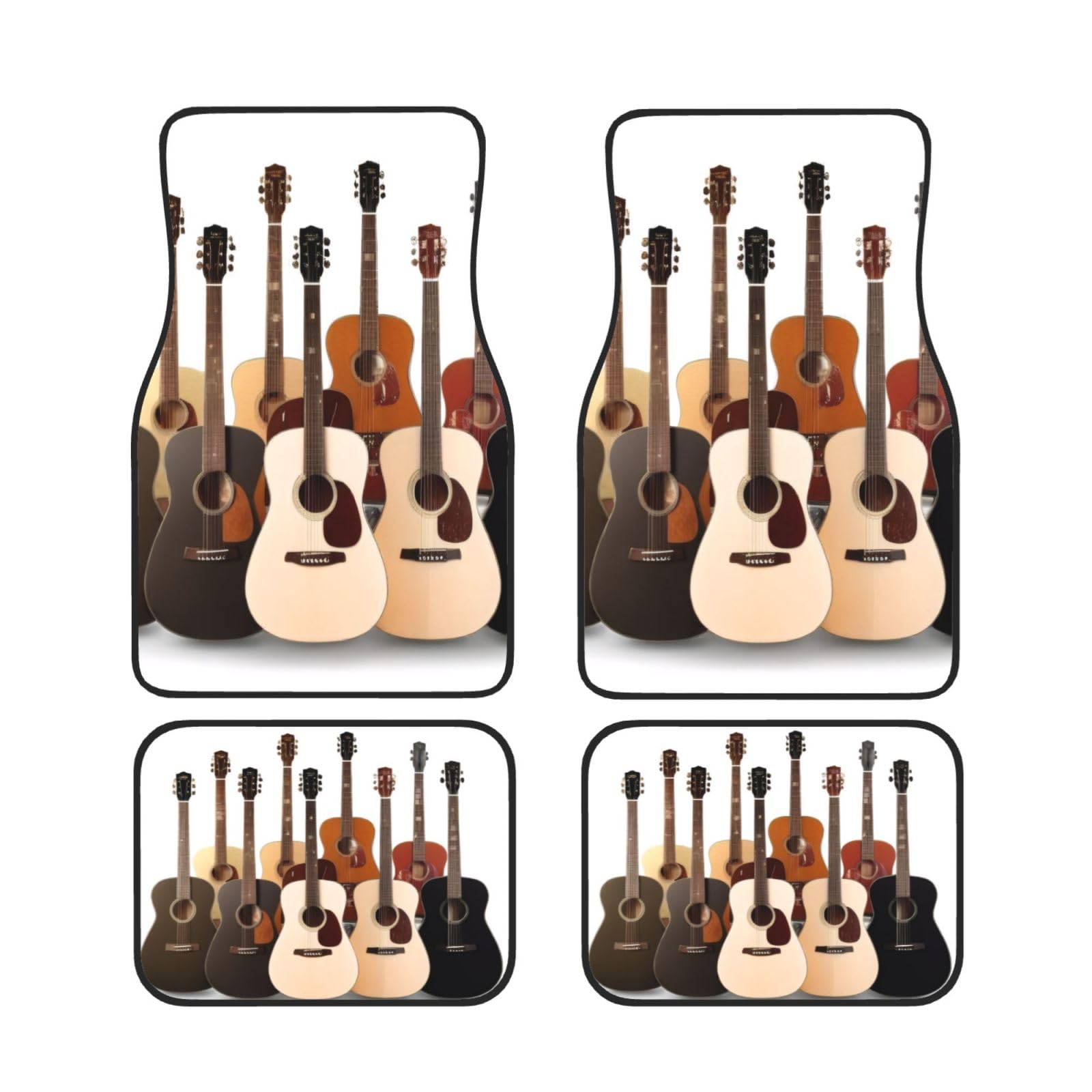 Gitarre Auto Fußmatten Set von 4 Stück, Universal Automotive Vorne Hinten Fußmatten - Wasserdicht Anti-Rutsch-Neopren Leicht zu Reinigen für PKW LKW SUV Gitarre Auto Fußmatten Set von 4 Stück, Universal Automotive Vorne Hinten Fußmatten - Wasserdicht Anti-Rutsch-Neopren Leicht zu Reinigen für PKW LKW SUV von KHDKLXOHZ