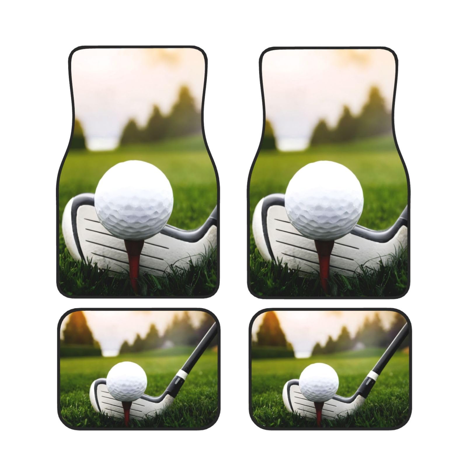 Golf Ball Auto Fußmatten Set von 4 Stück, Universal Automotive Vorne Hinten Fußmatten - Wasserdicht Anti-Rutsch-Neopren Leicht zu Reinigen für PKW LKW SUV Golf Ball Auto Fußmatten Set von 4 Stück, Universal Automotive Vorne Hinten Fußmatten - Wasserdicht Anti-Rutsch-Neopren Leicht zu Reinigen für PKW LKW SUV von KHDKLXOHZ