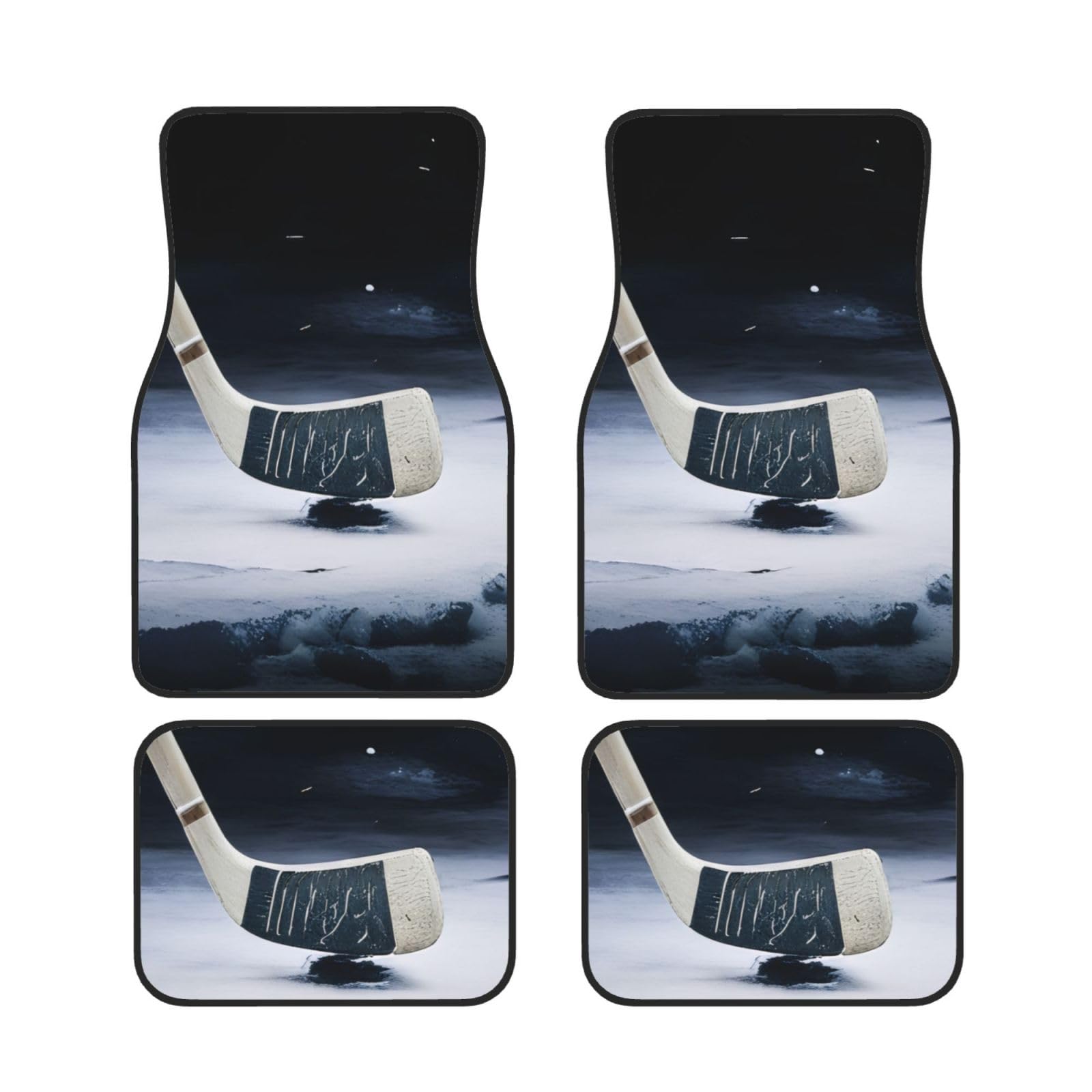 Hockeyschläger Auto Fußmatten Set von 4 Stück, Universal Automotive Vorne Hinten Fußmatten - Wasserdicht Anti-Rutsch-Neopren Leicht zu Reinigen für PKW LKW SUV Hockeyschläger Auto Fußmatten Set von 4 Stück, Universal Automotive Vorne Hinten Fußmatten - Wasserdicht Anti-Rutsch-Neopren Leicht zu Reinigen für PKW LKW SUV von KHDKLXOHZ