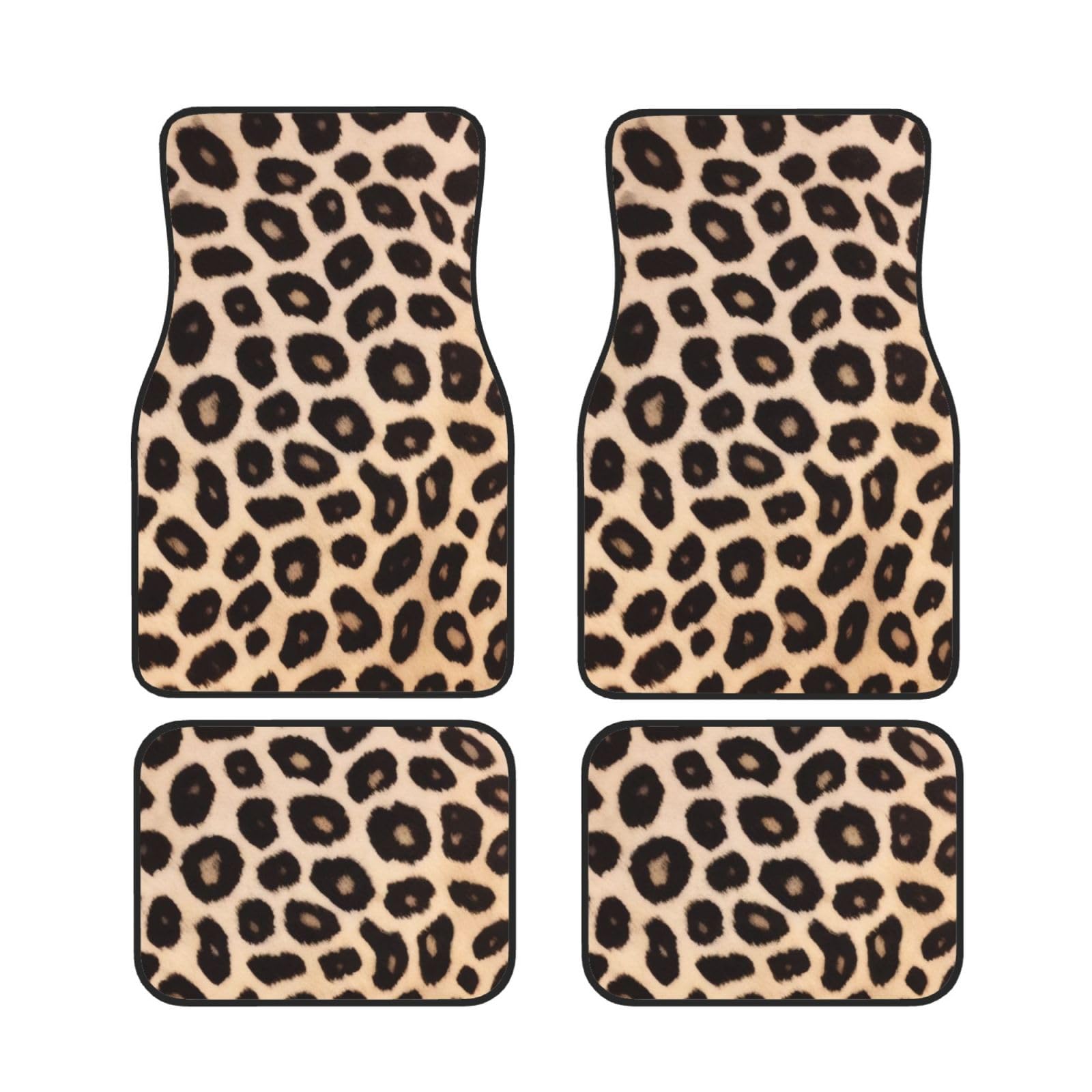 Leopard Muster Auto Fußmatten Set 4 Stück Universal Automotive Vorne Hinten Fußmatten - Anti-Rutsch-Neopren Leicht zu Reinigen für PKW LKW SUV Leopard Muster Auto Fußmatten Set 4 Stück Universal Automotive Vorne Hinten Fußmatten - Anti-Rutsch-Neopren Leicht zu Reinigen für PKW LKW SUV von KHDKLXOHZ