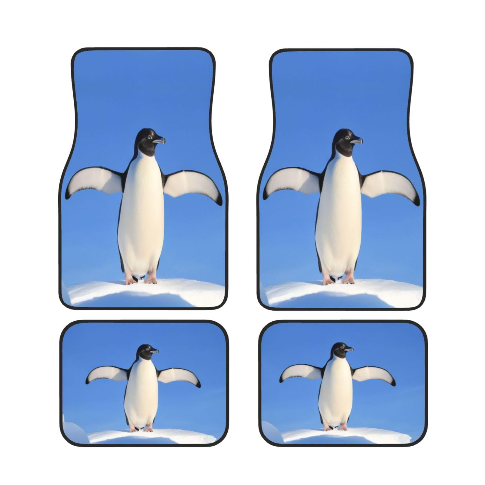Niedlicher Pinguin Auto Fußmatten Set von 4 Stück, Universal Automotive vorne hinten Fußmatten - Wasserdicht Anti-Rutsch-Neopren Leicht zu reinigen für PKW LKW SUV Niedlicher Pinguin Auto Fußmatten Set von 4 Stück, Universal Automotive vorne hinten Fußmatten - Wasserdicht Anti-Rutsch-Neopren Leicht zu reinigen für PKW LKW SUV von KHDKLXOHZ