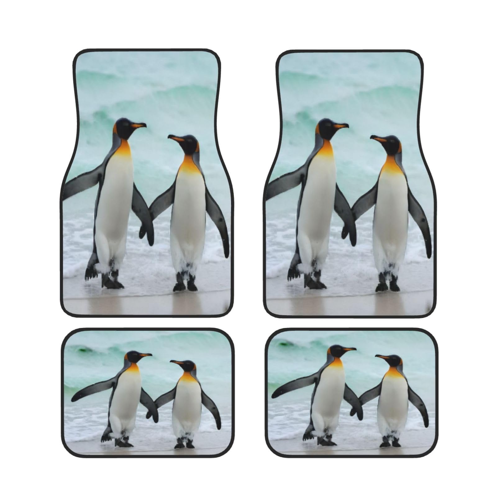 Niedlicher Pinguin Auto Fußmatten Set von 4 Stück, Universal Automotive vorne hinten Fußmatten - Wasserdicht Anti-Rutsch-Neopren Leicht zu reinigen für PKW LKW SUV Niedlicher Pinguin Auto Fußmatten Set von 4 Stück, Universal Automotive vorne hinten Fußmatten - Wasserdicht Anti-Rutsch-Neopren Leicht zu reinigen für PKW LKW SUV von KHDKLXOHZ