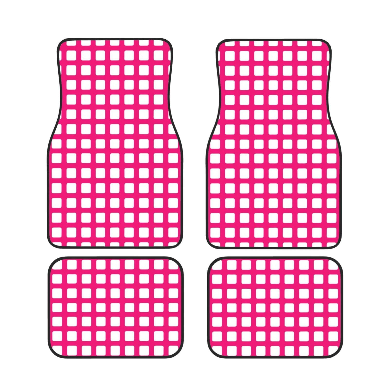 Plaid Auto Fußmatten Set von 4 Stück, Universal Automotive Vorne Hinten Fußmatten - Wasserdicht Anti-Rutsch-Neopren Leicht zu Reinigen für PKW LKW SUV Plaid Auto Fußmatten Set von 4 Stück, Universal Automotive Vorne Hinten Fußmatten - Wasserdicht Anti-Rutsch-Neopren Leicht zu Reinigen für PKW LKW SUV von KHDKLXOHZ