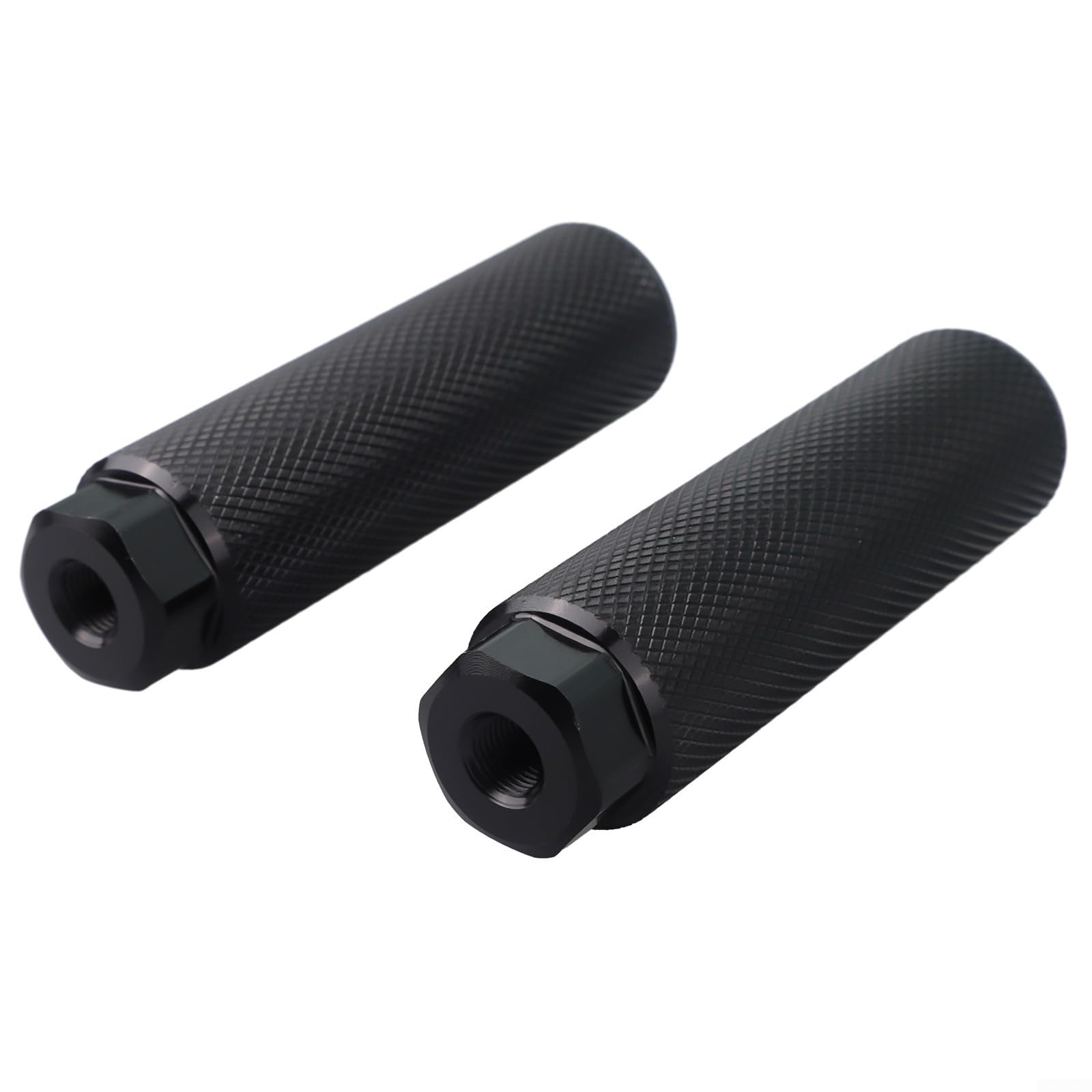 Fahrrad-Pegs aus Aluminiumlegierung für und Rennräder, 3/8-Zoll-Achsen (schwarz) von KHIronHive