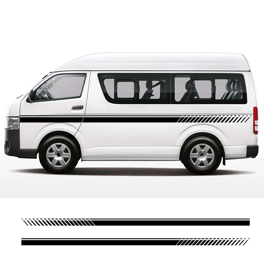 2 STÜCKE Auto Tür Taille Linie Seite Racing Streifen Dekoration Aufkleber Auto Karosserie Dekor Vinyl Film Aufkleber Zubehör, für Toyota Hiace 2 STÜCKE Auto Tür Taille Linie Seite Racing Streifen Dekoration Aufkleber Auto Karosserie Dekor Vinyl Film Aufkleber Zubehör, für Toyota Hiace von KHPGQIAS
