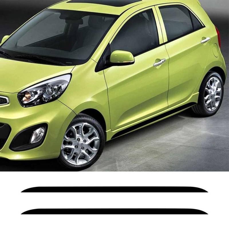 2 STÜCKE Autotür Seite Lange Streifen Aufkleber Vinyl Film Aufkleber DIY Dekoration Tuning Auto Zubehör, für Kia Picanto 2022 2023 von KHPGQIAS