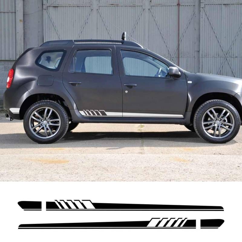2 STÜCKE Autotür Seite Langer Streifen PVC Aufkleber, für Renault Dacia Duster Logan Sandero Auto Zubehör Vinyl Film Dekor Aufkleber von KHPGQIAS