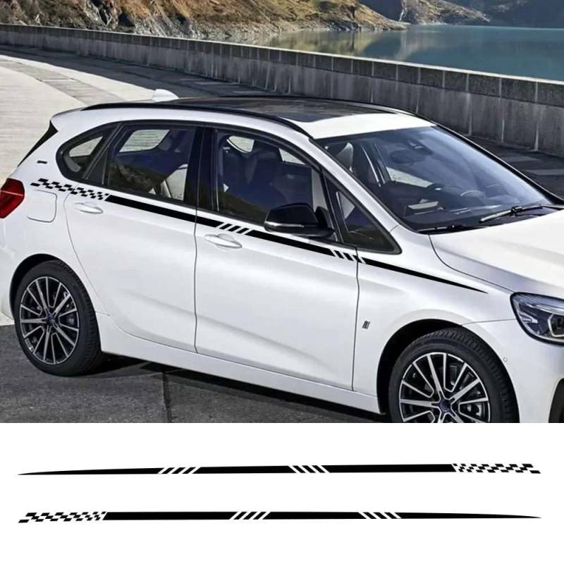 2 STÜCKE Universal Auto Taille Linie Lange Streifen Dekor Aufkleber Auto Zubehör, für Suzuki, für Volvo, für Tesla, für VW, für Sitz, für Subaru von KHPGQIAS