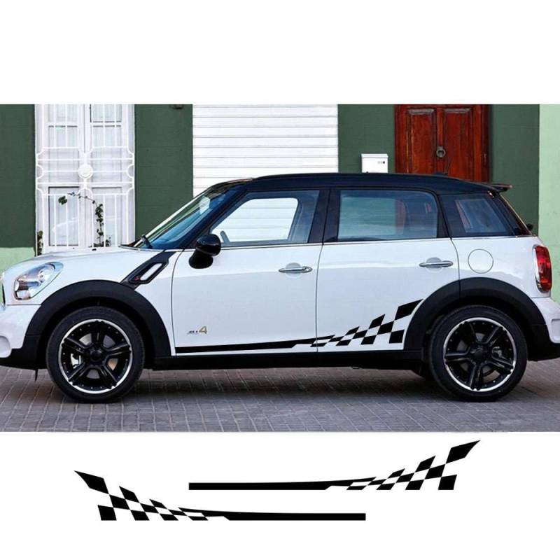 2 Stück Auto Tür Seite Aufkleber Racing Sport Aufkleber, für Mini Cooper R56 R57 R58 R50 R52 R53 R59 R61 Countryman R60 F60 F55 F56 F54 von KHPGQIAS