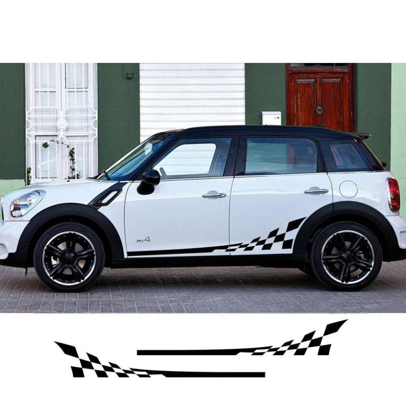 2 Stück Auto Tür Seite Aufkleber Racing Sport Aufkleber, für Mini Cooper R56 R57 R58 R50 R52 R53 R59 R61 Countryman R60 F60 F55 F56 F54 von KHPGQIAS