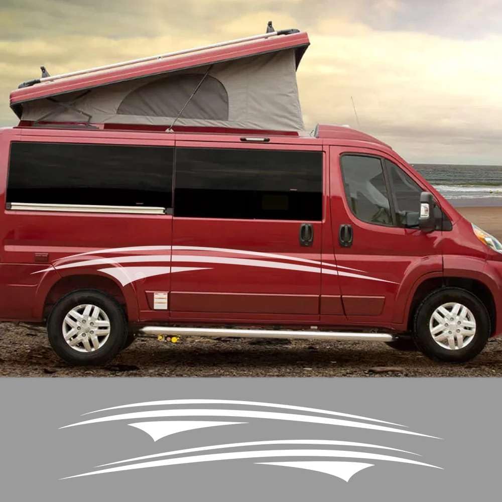 2 Stücke Van Tür Seite Aufkleber Grafik Streifen Kit Abdeckung Auto Karosserie Dekor Camper Auto Pferdekasten Wohnwagen Wohnmobil Vinyl Aufkleber Zubehör 2 Stücke Van Tür Seite Aufkleber Grafik Streifen Kit Abdeckung Auto Karosserie Dekor Camper Auto Pferdekasten Wohnwagen Wohnmobil Vinyl Aufkleber Zubehör von KHPGQIAS