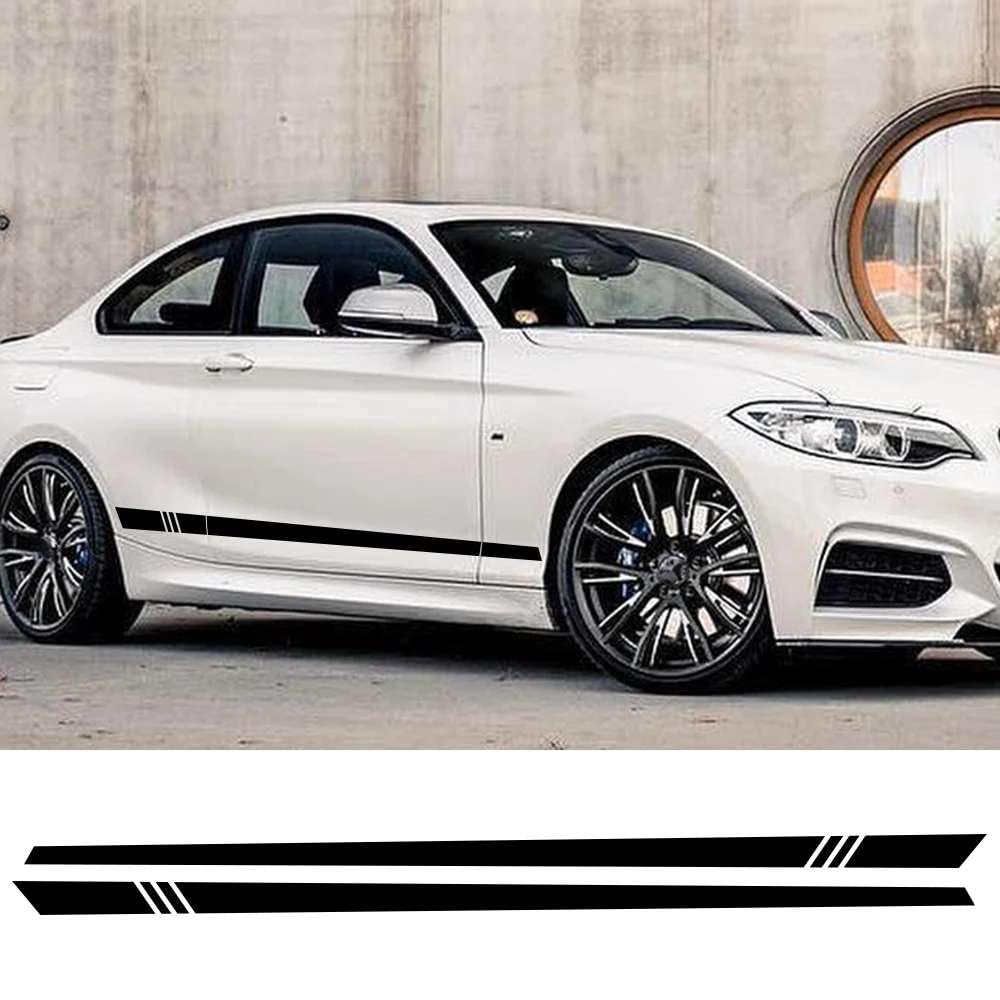 2pcs Auto Aufkleber Streifen Auto Seitenschweller Aufkleber Vinyl Folie, für Audi, für BMW, für Ford, für VW, für Toyota, für Mercedes Benz Tuning Zubehör 2pcs Auto Aufkleber Streifen Auto Seitenschweller Aufkleber Vinyl Folie, für Audi, für BMW, für Ford, für VW, für Toyota, für Mercedes Benz Tuning Zubehör von KHPGQIAS
