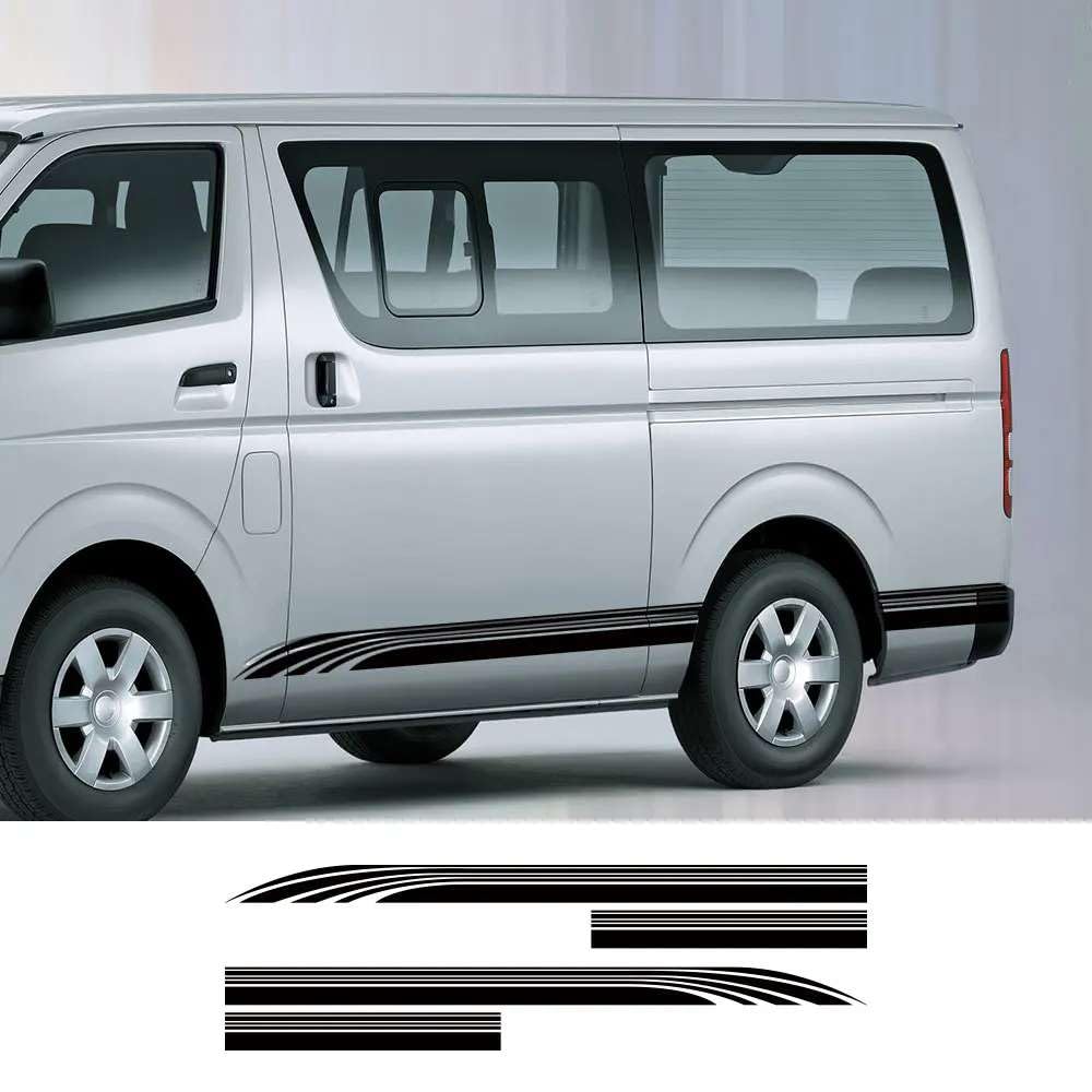 2pcs Auto Aufkleber Tür Seitenschweller Aufkleber, für Toyota Hiace Bus Sport Streifen Dekoration Vinyl Film Tuning Auto Zubehör 2pcs Auto Aufkleber Tür Seitenschweller Aufkleber, für Toyota Hiace Bus Sport Streifen Dekoration Vinyl Film Tuning Auto Zubehör von KHPGQIAS