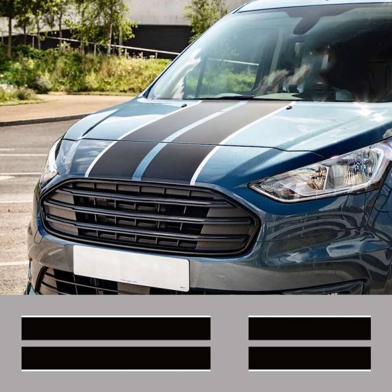 4 Teile/Los Auto Motorhaube Hecktür Aufkleber, für Ford Transit Connect Tuning Zubehör Camper Van Auto Sport Vinyl Aufkleber von KHPGQIAS