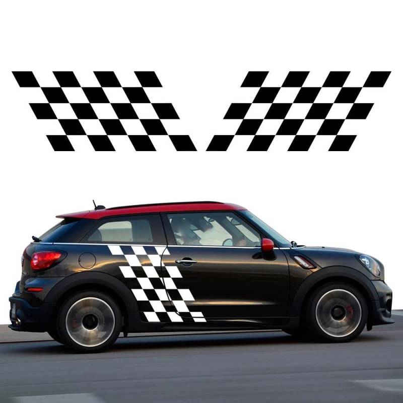 Auto Aufkleber, für MINI John Cooper S JCW F55 F56 F57 R55 R56 R60 F60 Grafik Racing Dekor Aufkleber Auto Karosserie Seite Tuning Zubehör von KHPGQIAS