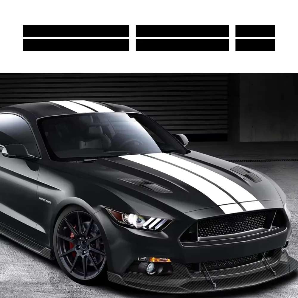 Auto Aufkleber Auto Motorhaube Bonent Dach Heck Dekor Aufkleber Grafik Streifen Kit Vinyl Tuning Abdeckung, für Ford Mustang GT500 GT350 GT Auto Aufkleber Auto Motorhaube Bonent Dach Heck Dekor Aufkleber Grafik Streifen Kit Vinyl Tuning Abdeckung, für Ford Mustang GT500 GT350 GT von KHPGQIAS