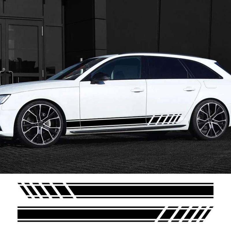Auto Grafik Streifen Aufkleber Tür Vinyl Aufkleber Tuning Zubehör, für Audi A4 B8 B9 B7 8W 8K 8E B6 S4 RS4 Avant Allroad TFSI von KHPGQIAS