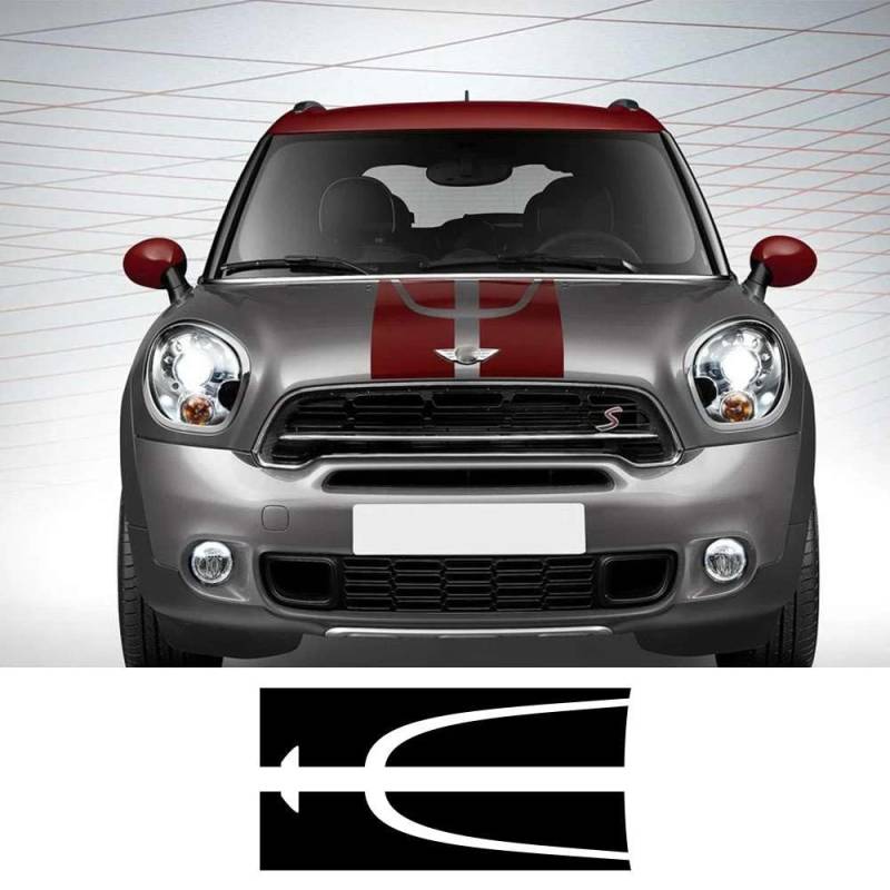 Auto Kopf Motorhaube Aufkleber Aufkleber Auto Styling, für MINI Cooper Countryman Clubman Paceman R55 R56 R60 R61 F54 F55 F56 F60 Zubehör von KHPGQIAS