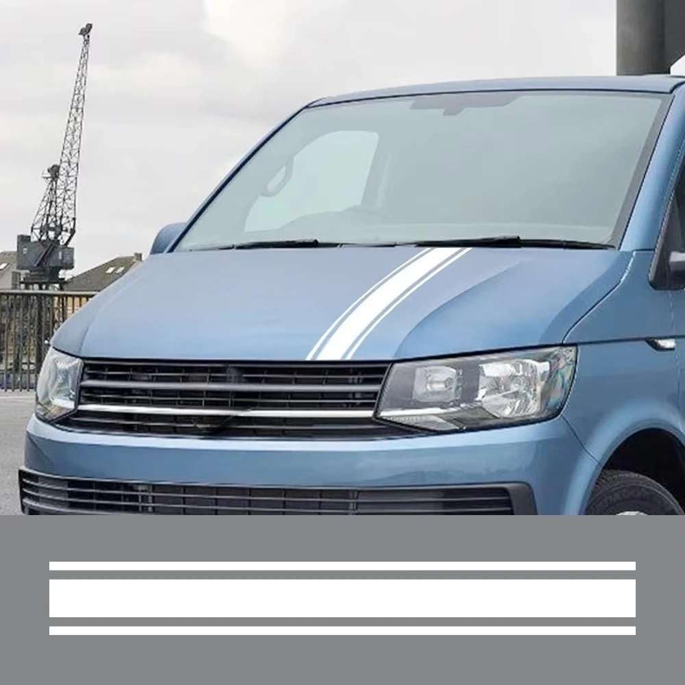 Auto Motorhaube Aufkleber Camper Van Motorhaube Styling Vinyl Aufkleber Auto Zubehör, für VW Transporter T6 T5 Caravelle Multivan Auto Motorhaube Aufkleber Camper Van Motorhaube Styling Vinyl Aufkleber Auto Zubehör, für VW Transporter T6 T5 Caravelle Multivan von KHPGQIAS