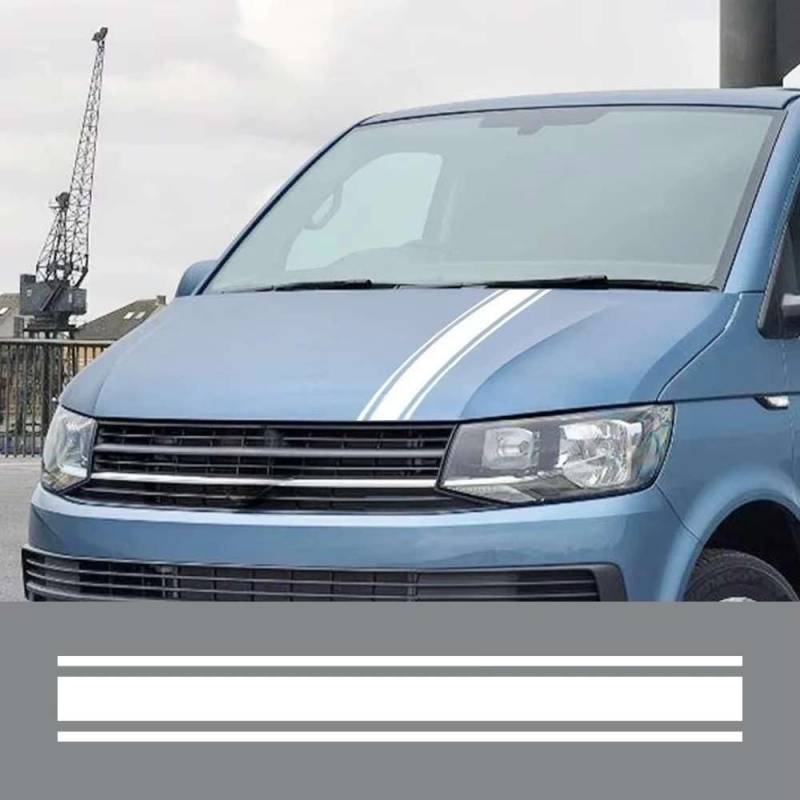 Auto Motorhaube Aufkleber Camper Van Motorhaube Styling Vinyl Aufkleber Auto Zubehör, für VW Transporter T6 T5 Caravelle Multivan von KHPGQIAS