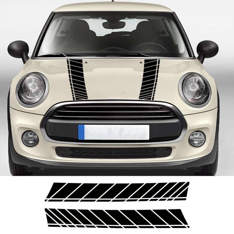 Auto Motorhaube Motorhaube Aufkleber Abdeckung, für MINI Cooper S JCW R55 R56 F55 F56 F60 R60 R61 F54 Streifen Sport Dekor Aufkleber Tuning Zubehör von KHPGQIAS
