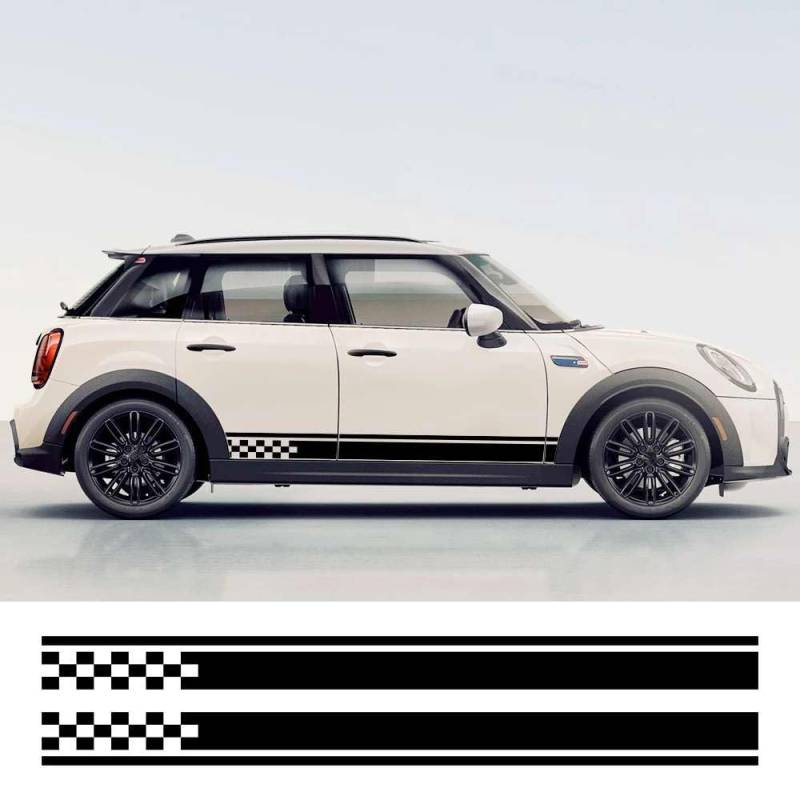 Auto Seite Aufkleber Streifen DIY Vinyl Seite Körper Aufkleber, für MINI Cooper S One JCW F56 F55 F60 R56 R60 R61 R56 F54 Racing Dekoration von KHPGQIAS