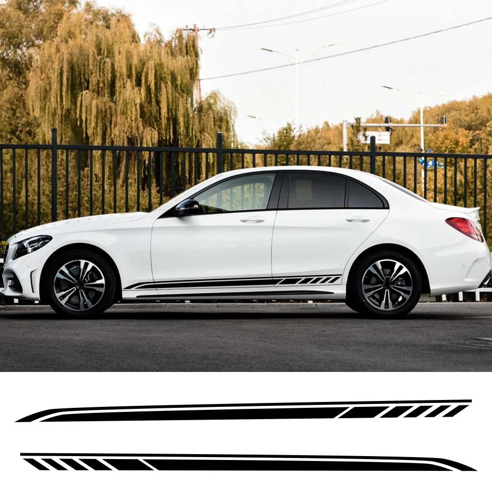 Auto Seitenstreifen PVC Aufkleber, für Mercedes Benz W205 W204 W203 W212 C Klasse C180 C200 C300 C63 Vinyl Styling Tuning Zubehör Auto Seitenstreifen PVC Aufkleber, für Mercedes Benz W205 W204 W203 W212 C Klasse C180 C200 C300 C63 Vinyl Styling Tuning Zubehör von KHPGQIAS