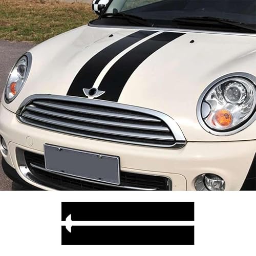 Auto Stripe Motorhaube Aufkleber Aufkleber Auto Styling, für MINI Cooper S One JCW R55 R56 R60 R61 F54 F55 F56 F60 Countryman Zubehör von KHPGQIAS