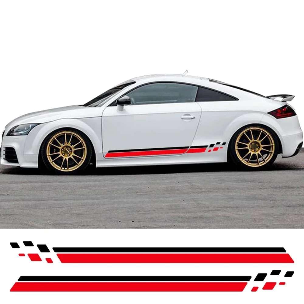 Auto Tür Aufkleber Kreative Seitenschweller Vinyl Aufkleber Verkleidungen Auto Zubehör, für Audi TT 8N MK1 MK2 8J Coupe MK3 8S Roadster TFSI Auto Tür Aufkleber Kreative Seitenschweller Vinyl Aufkleber Verkleidungen Auto Zubehör, für Audi TT 8N MK1 MK2 8J Coupe MK3 8S Roadster TFSI von KHPGQIAS
