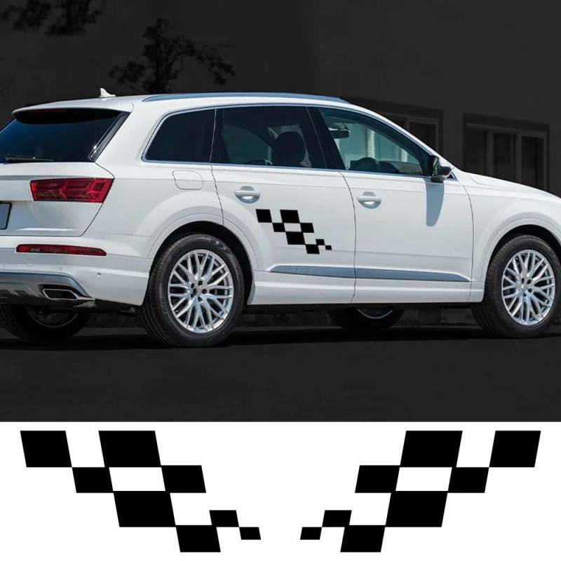 Auto Tür Aufkleber Racing Stripes Exterior Vinyl Aufkleber Zubehör, für Audi Q7 4M 4L Quattro S Line TFSI 2020 2007 2016 2017 2018 von KHPGQIAS