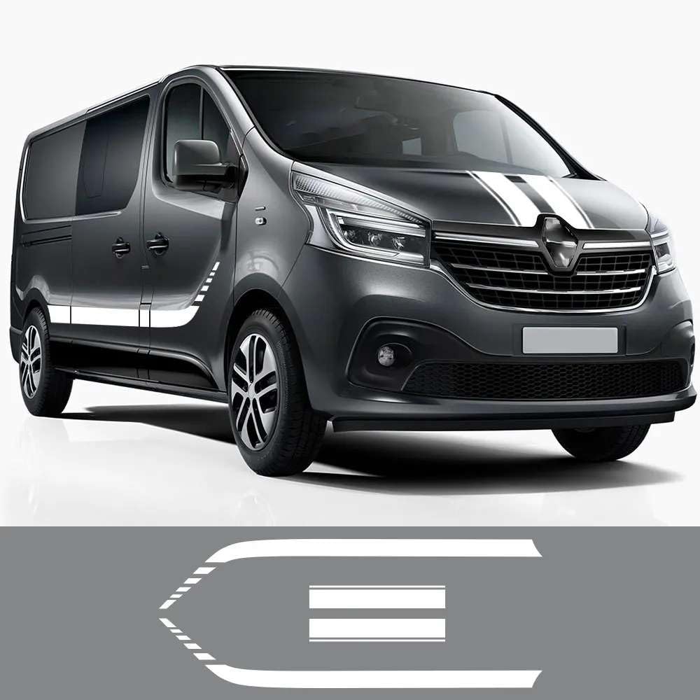 Auto Tür Seite Grafik Aufkleber Vinyl Film Motorhaube Motorhaube Aufkleber Tuning Zubehör, für Renault Trafic 2 3 MK3 MK2 Camper Van Auto Tür Seite Grafik Aufkleber Vinyl Film Motorhaube Motorhaube Aufkleber Tuning Zubehör, für Renault Trafic 2 3 MK3 MK2 Camper Van von KHPGQIAS