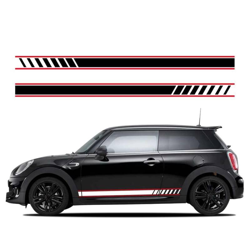 Autoaufkleber, für Mini Cooper S One JCW F56 F55 R55 R56 R60 F60 R61 F54 Grafik Streifen Sport DIY Dekor Aufkleber Tuning Zubehör von KHPGQIAS