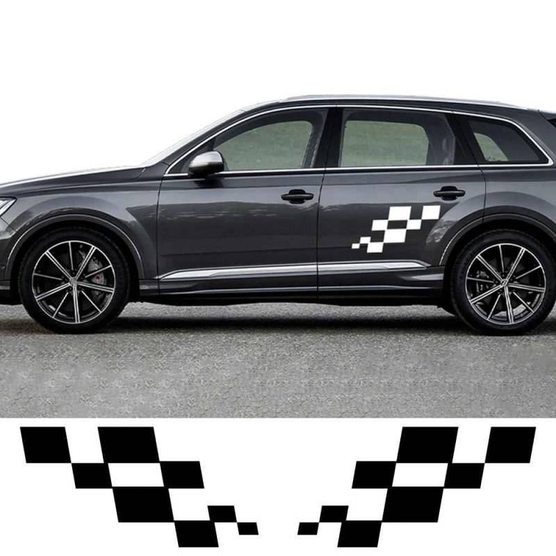 Autotür Seitenkörper Aufkleber Außen Vinyl Aufkleber Wasserdichtes Zubehör, für Audi Q7 4M 4L Quattro Sline TFSI 2020 2007 2016 2018 von KHPGQIAS