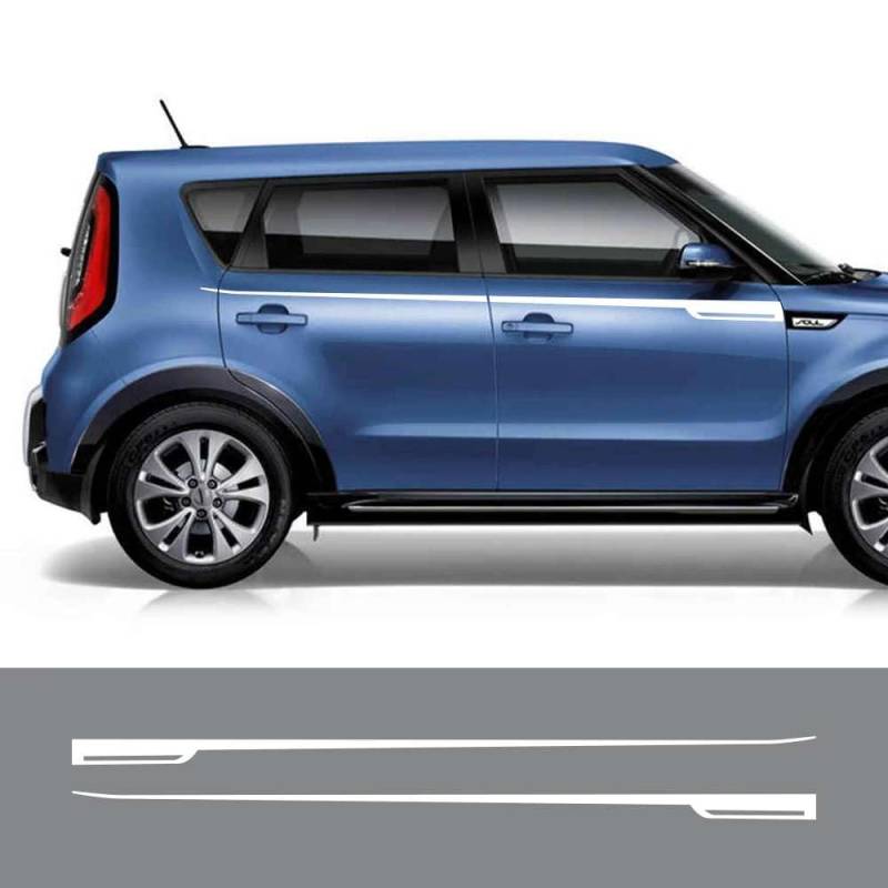 Dekor Aufkleber Auto Tuning Zubehör Auto Seite Taille Linie Aufkleber, für Kia Soul 1 2 3 Sk3 EV Streifen Grafik Styling Vinyl Film von KHPGQIAS