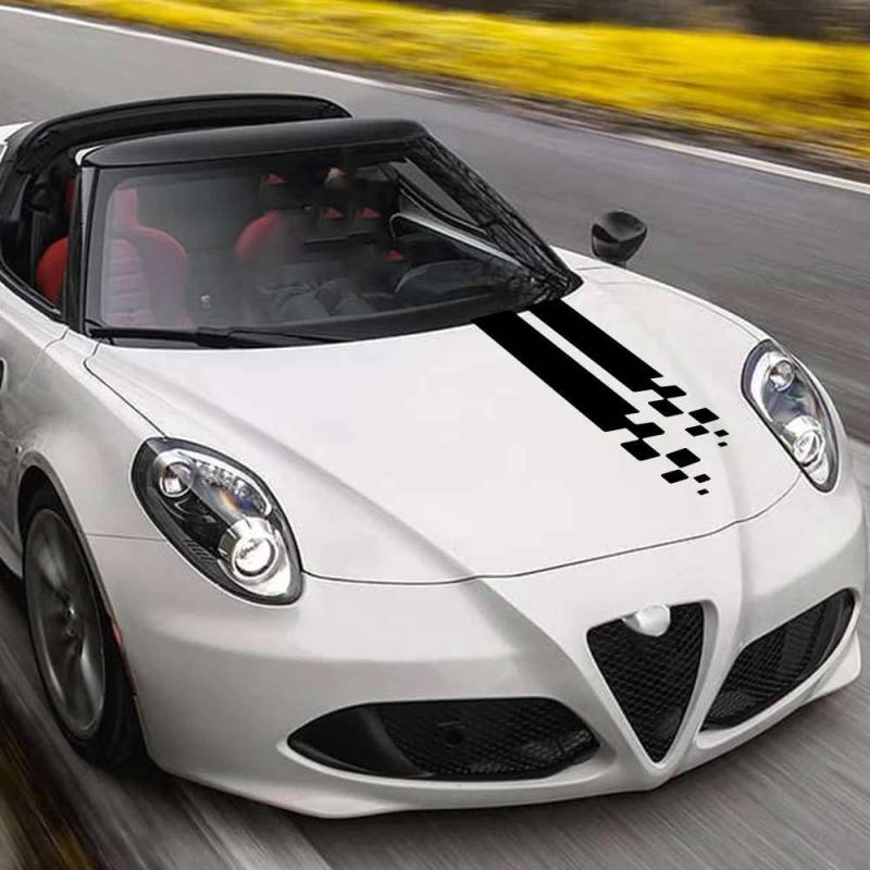Universal Auto Motorhaube Abdeckung Aufkleber Auto Racing Sport DIY Styling Motorhaube Vinyl Film Aufkleber Tuning Zubehör passen, für alle Modelle von KHPGQIAS