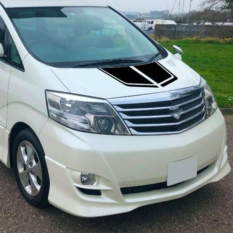 Van Hood Aufkleber, für Toyota Alphard Vellfire MVP Auto Camper Grafik Custom Cover Vinyl Dekor Aufkleber Tuning Auto Zubehör von KHPGQIAS