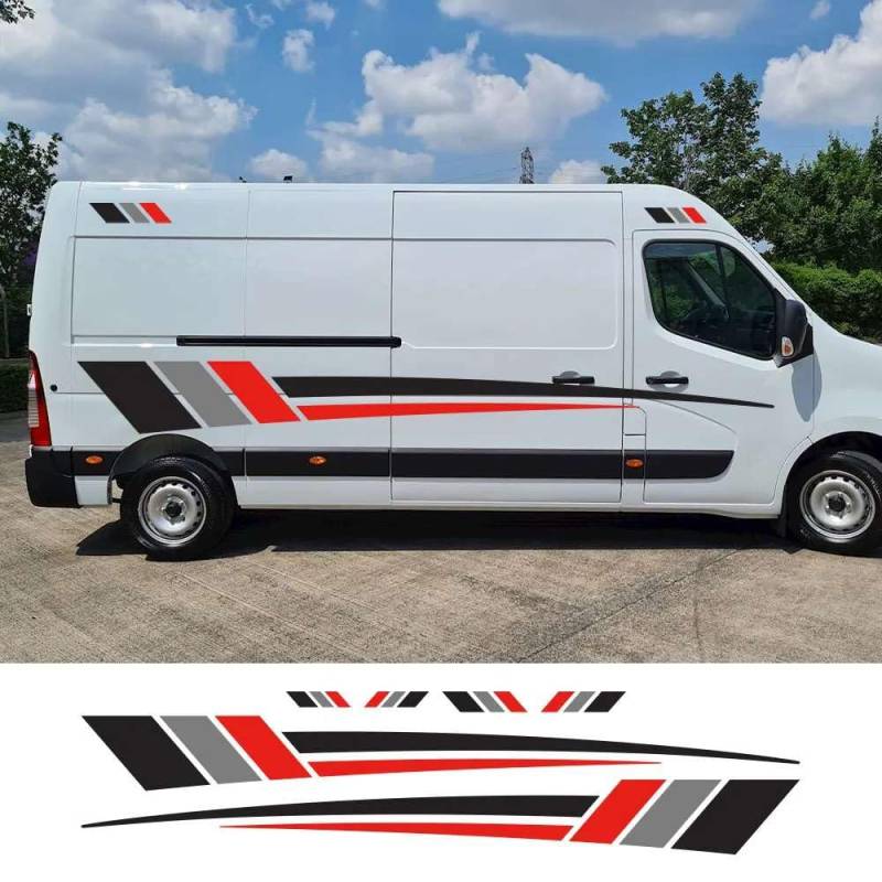 Van Karosserie Seitenaufkleber, für Renault Master Nissan NV400 Opel Opel Opel Movano Auto Camper Grafik Aufkleber Auto Tuning Zubehör von KHPGQIAS