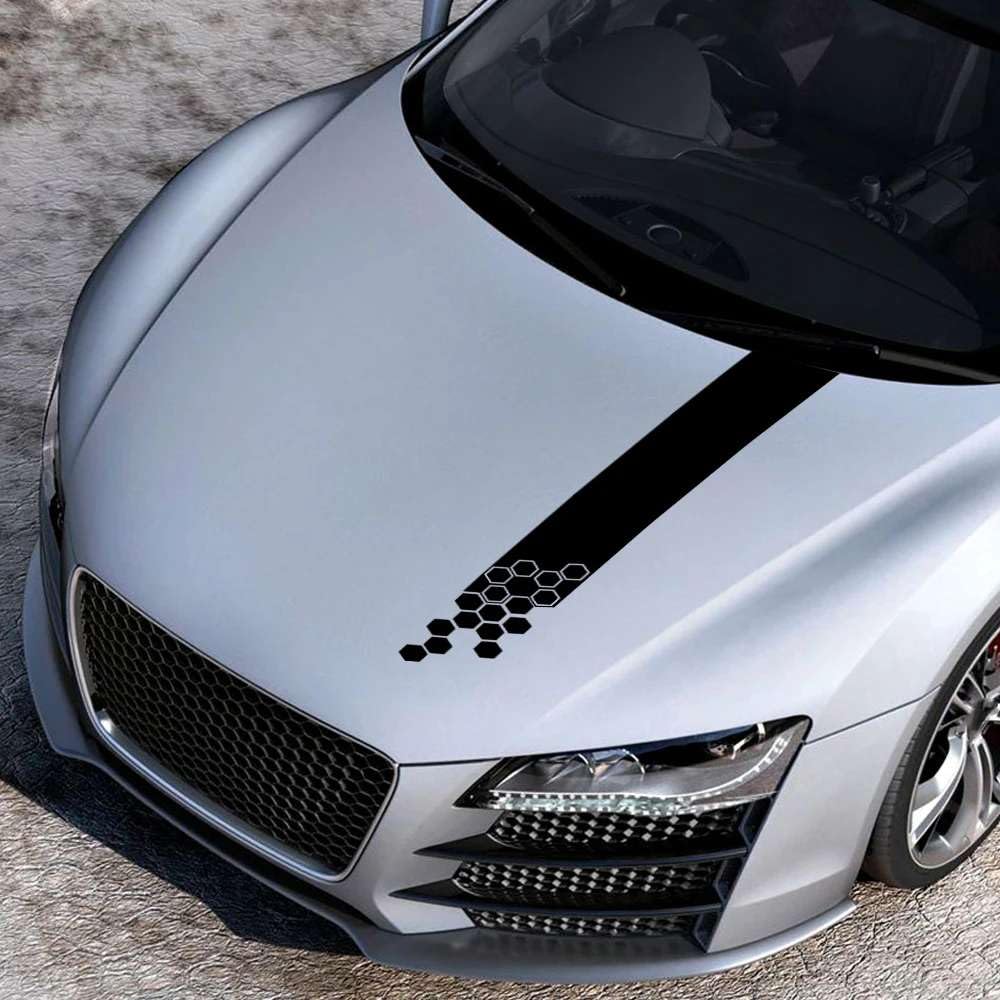 Wabe Auto Motorhaube Motorhaube Aufkleber Racing Style Vinyl Aufkleber, für Audi, für Volvo, für Tesla, für BMW, für Vw, für Smart, für Seat Auto Zubehör Wabe Auto Motorhaube Motorhaube Aufkleber Racing Style Vinyl Aufkleber, für Audi, für Volvo, für Tesla, für BMW, für Vw, für Smart, für Seat Auto Zubehör von KHPGQIAS