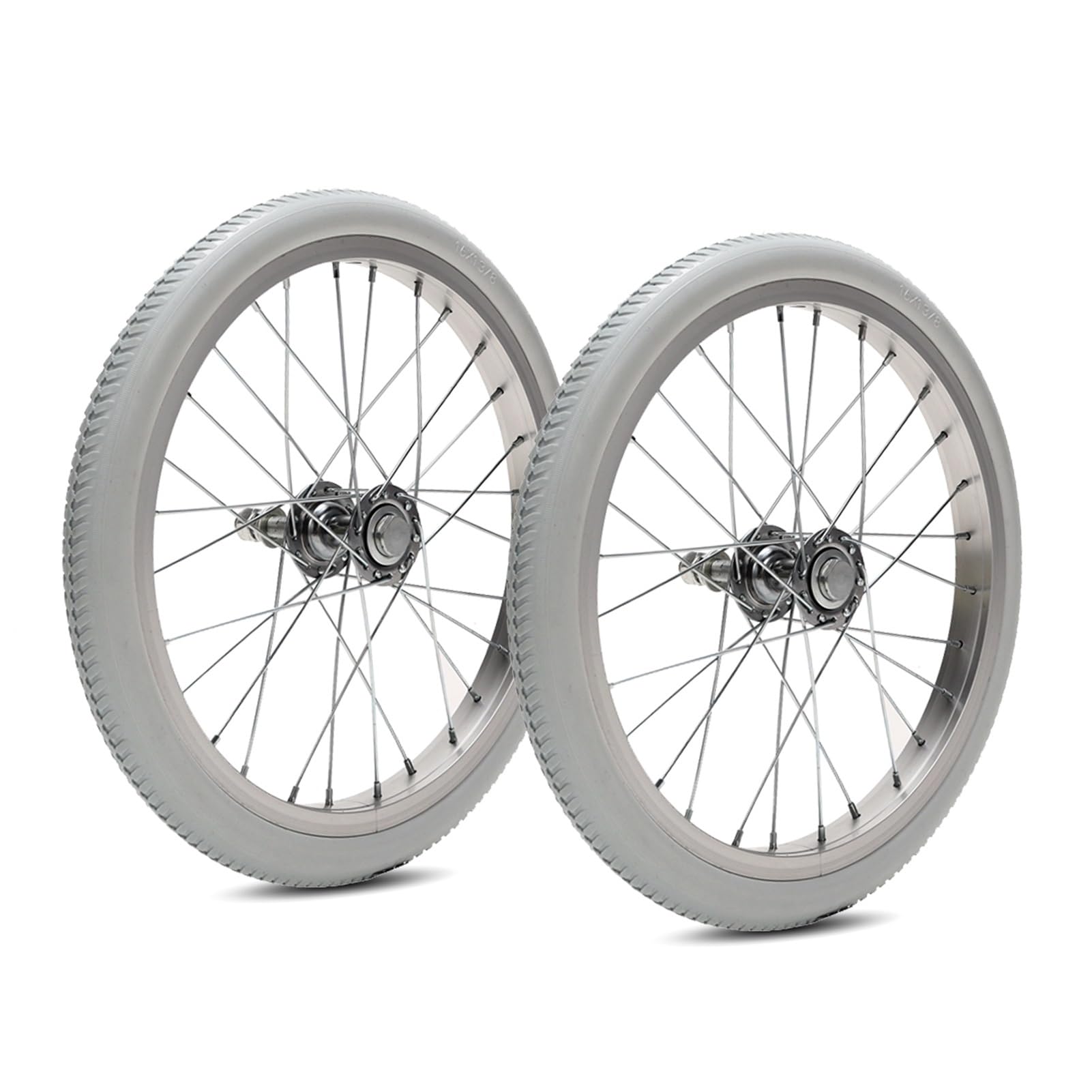 1 Paar 16-Zoll-Radersatz für Rollstühle, 16 × 1,75 Zoll Vollgummi-Hinterradbaugruppe, Polyurethan-Reifen, Speichennabe aus Aluminiumlegierung 1 Paar 16-Zoll-Radersatz für Rollstühle, 16 × 1,75 Zoll Vollgummi-Hinterradbaugruppe, Polyurethan-Reifen, Speichennabe aus Aluminiumlegierung von KHYTEBV