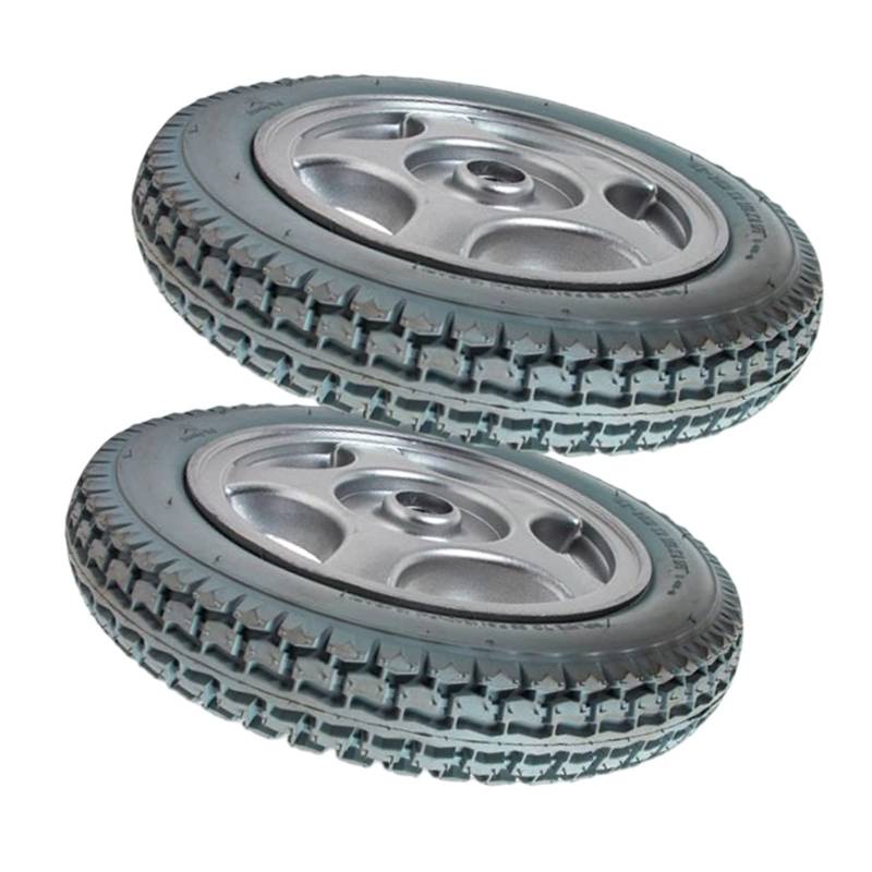 12-Zoll-Aluminium-Ersatzräder für Elektrorollstühle, Rollstuhl-Hinterrad, nicht pneumatischer Vollreifen, universelles All-Terrain-Lenkrad von KHYTEBV