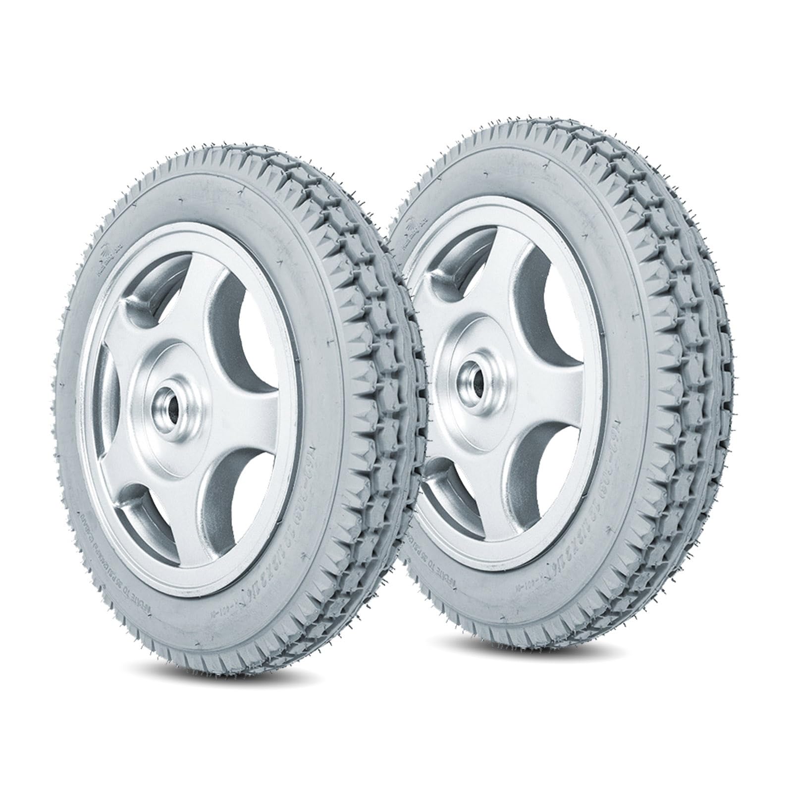 2 Stück 12-Zoll-Ersatz-Hinterräder für Elektrorollstühle, 12 1/2 × 2 1/4 Vollgummireifen, Aluminiumnabe mit 0,67-Zoll-Lager 2 Stück 12-Zoll-Ersatz-Hinterräder für Elektrorollstühle, 12 1/2 × 2 1/4 Vollgummireifen, Aluminiumnabe mit 0,67-Zoll-Lager von KHYTEBV