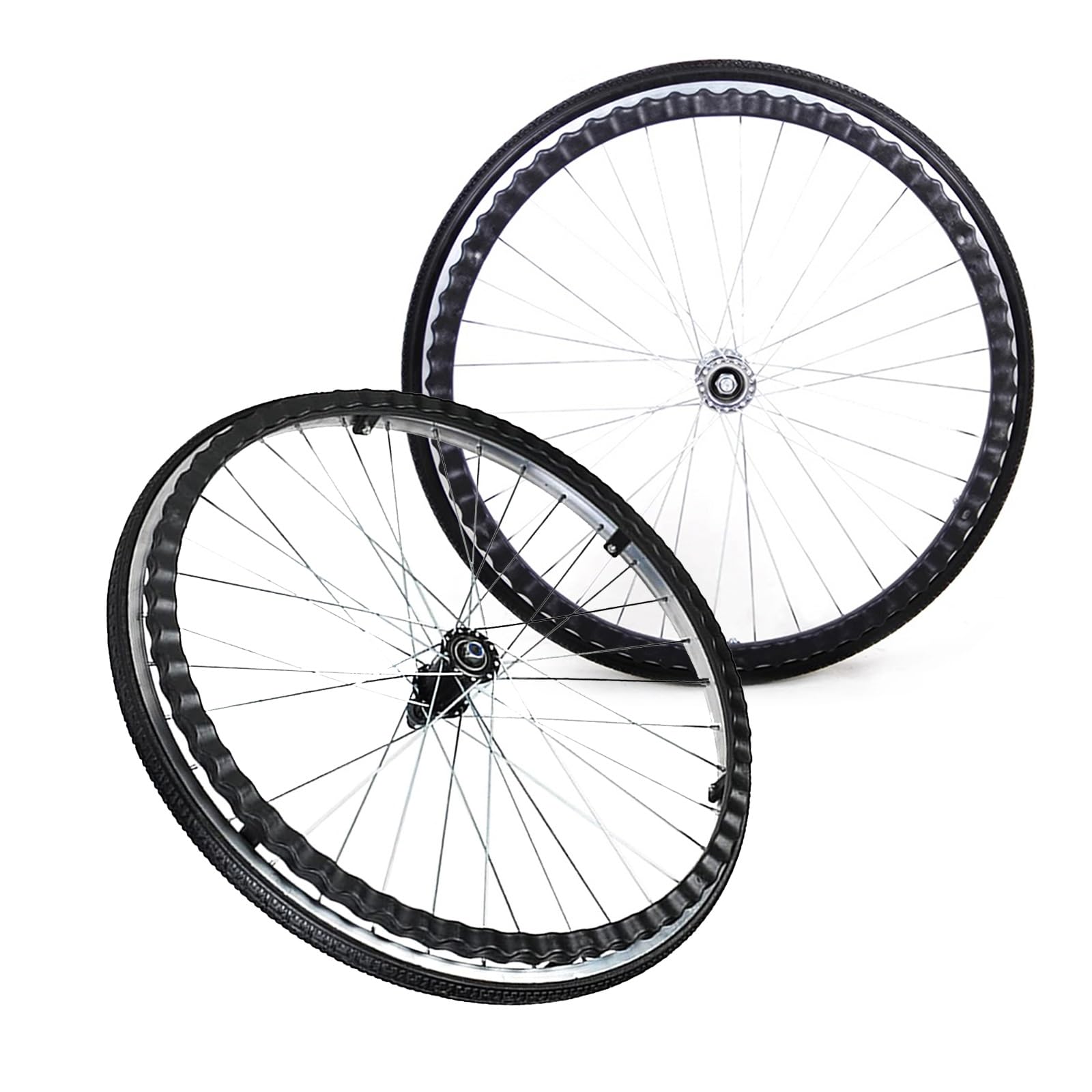 2 Stück 22 Zoll Ersatz-Rollstuhlräder für Gehhilfen, rutschfeste, pannensichere Polyurethan-Vollreifen, pannensichere Vollreifen für Rollstuhlhinterräder 2 Stück 22 Zoll Ersatz-Rollstuhlräder für Gehhilfen, rutschfeste, pannensichere Polyurethan-Vollreifen, pannensichere Vollreifen für Rollstuhlhinterräder von KHYTEBV
