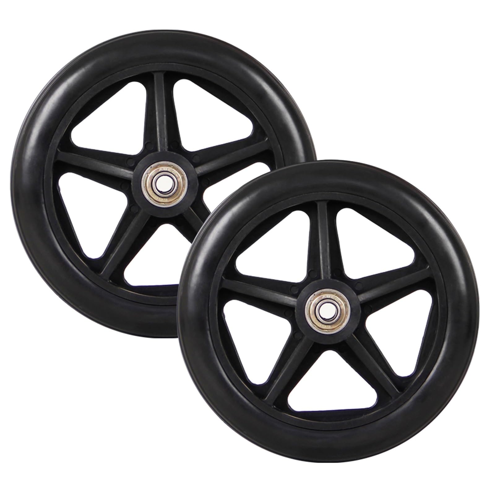 2 Stück 8-Zoll-Ersatzrollstuhlräder für Gehhilfen - umweltfreundliches PVC-Material, verschleißfeste PU-Reifen, rutschfeste und widerstandsfähige ABS-Räder 2 Stück 8-Zoll-Ersatzrollstuhlräder für Gehhilfen - umweltfreundliches PVC-Material, verschleißfeste PU-Reifen, rutschfeste und widerstandsfähige ABS-Räder von KHYTEBV