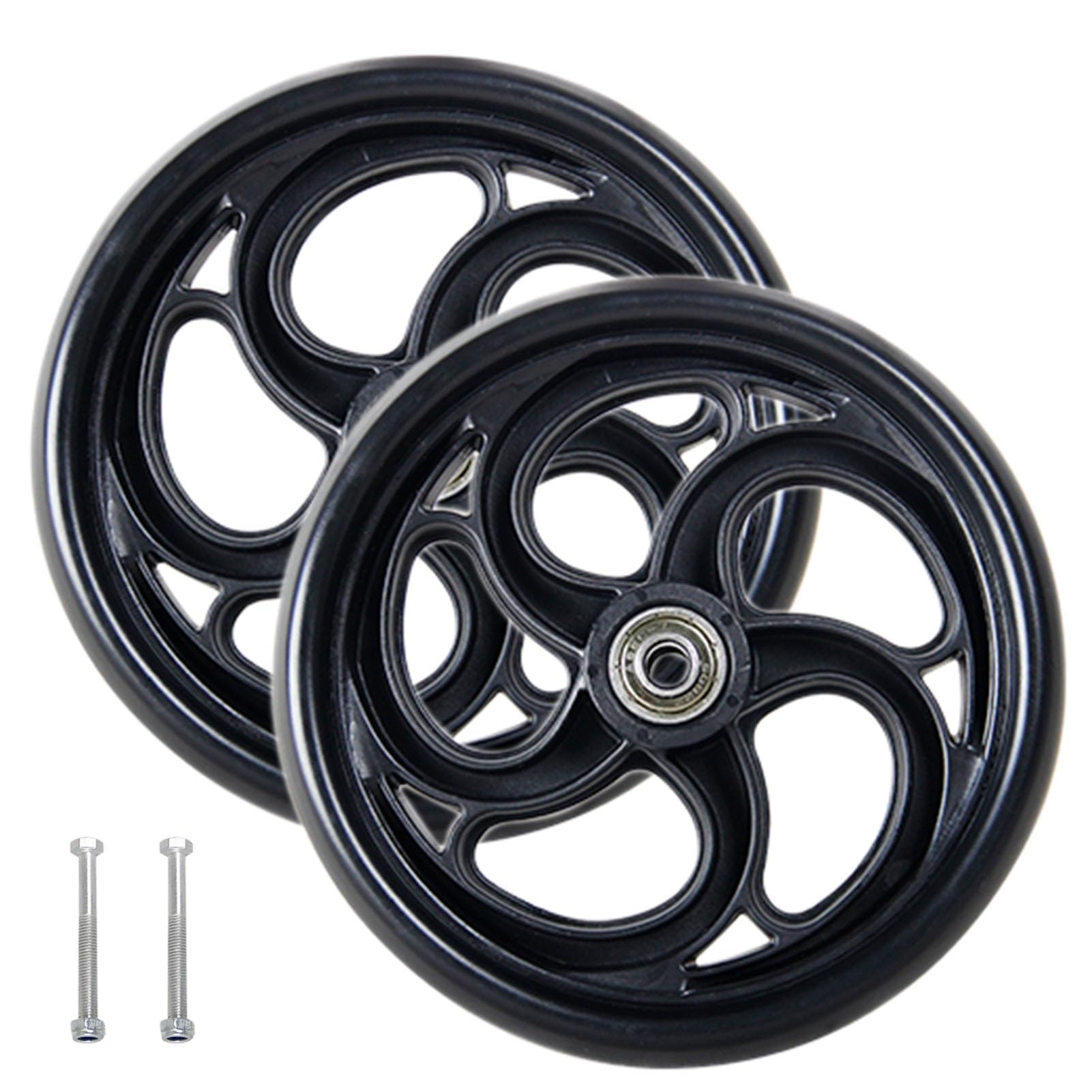 2 Stück Rollstuhlrollen, Ersatz-Vorderräder 5/6/8 Zoll, Vollreifen mit 8-mm-Lagern für manuelle Rollstühle 2 Stück Rollstuhlrollen, Ersatz-Vorderräder 5/6/8 Zoll, Vollreifen mit 8-mm-Lagern für manuelle Rollstühle von KHYTEBV