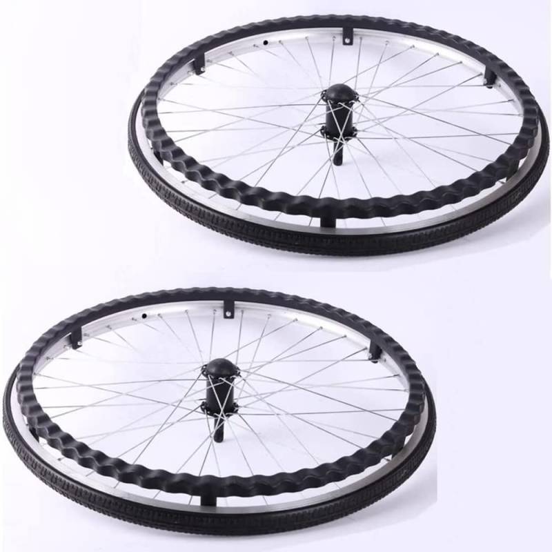 20 Zoll 22 Zoll 24 Zoll Rollstuhl-Hinterradzubehör für Rollstühle für Erwachsene, rutschfeste, pannensichere Rollstuhlreifen, Vollgummireifen aus Polyurethan, Rad-Ass von KHYTEBV
