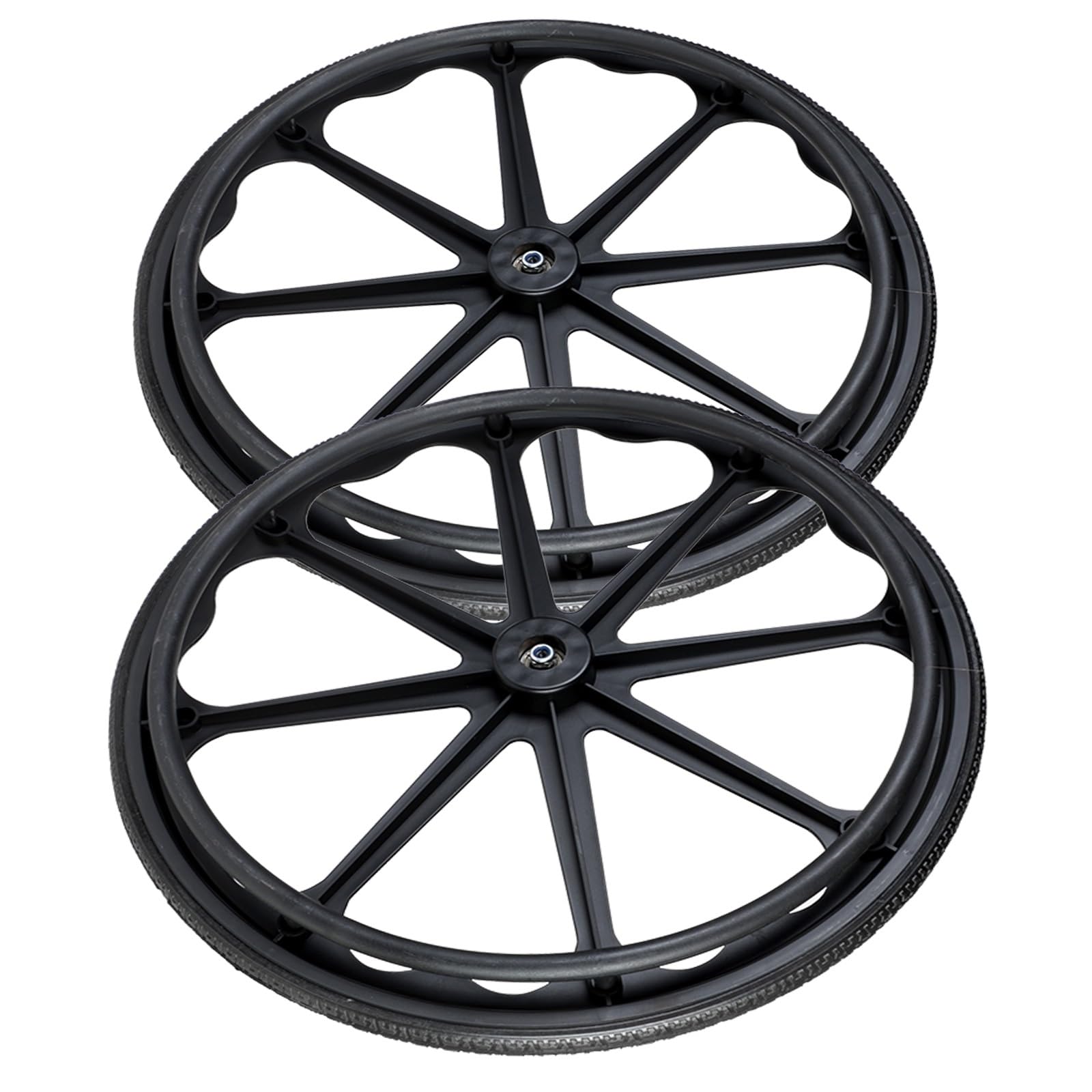 22 × 1 3/8 Hinterradersatz für manuellen Rollstuhl, pannensicheres Hinterrad mit Vollreifen für Rollstühle, mit Lagern und Handrad, zum Gehen 22 × 1 3/8 Hinterradersatz für manuellen Rollstuhl, pannensicheres Hinterrad mit Vollreifen für Rollstühle, mit Lagern und Handrad, zum Gehen von KHYTEBV