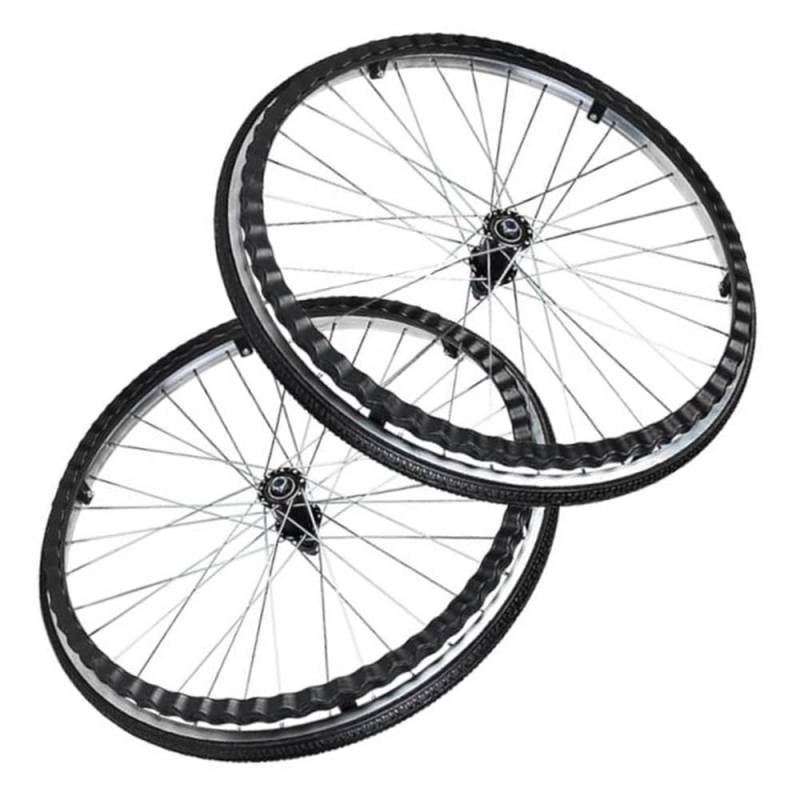 24-Zoll-Hinterrad für manuelle Rollstühle, Ersatzteile für Rollstuhlräder, Vollreifen ohne Luft, 24 x 1 3/8 Zubehör für Hinterräder von Rollstühlen von KHYTEBV
