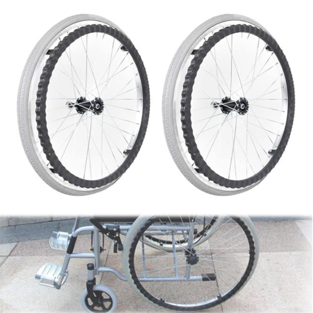 24-Zoll-Hinterrad für manuelle Rollstühle, Ersatzteile für Rollstuhlräder, Vollreifen ohne Luft, 24 x 1 3/8 Zubehör für Hinterräder von Rollstühlen 24-Zoll-Hinterrad für manuelle Rollstühle, Ersatzteile für Rollstuhlräder, Vollreifen ohne Luft, 24 x 1 3/8 Zubehör für Hinterräder von Rollstühlen von KHYTEBV