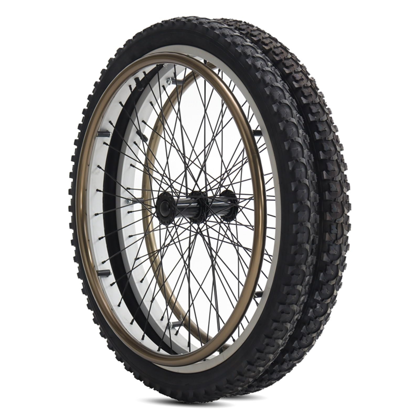 24-Zoll-Hinterradersatz für Sportrollstühle, 24 × 1,95 rutschfeste aufblasbare Gummireifen, Speichennabe aus Aluminiumlegierung 24-Zoll-Hinterradersatz für Sportrollstühle, 24 × 1,95 rutschfeste aufblasbare Gummireifen, Speichennabe aus Aluminiumlegierung von KHYTEBV